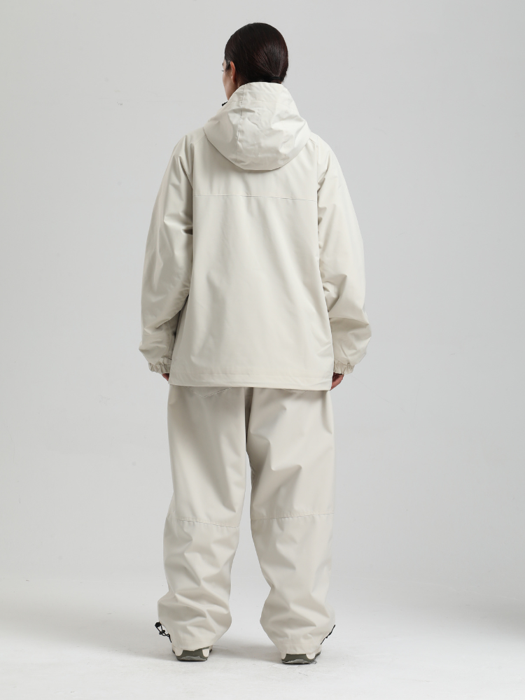 Women's Baggy Snowboard Jacket Minimalist Insulated Snow Anorak - Gsou Snow