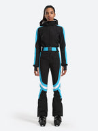 Women's Black Stylish Athleticism Ski Suit One-Piece Snowboard Suit - Gsou Snow