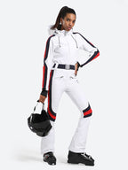 Women's Black Stylish Athleticism Ski Suit One-Piece Snowboard Suit - Gsou Snow