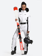 Women's Faux-Fur Slim Ski Suits - Gsou Snow