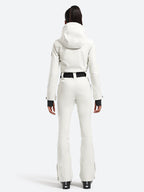 Womens One Piece Snowsuit Belted Flare Slim Ski Suits - Gsou Snow