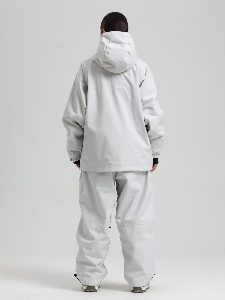 Women's Baggy Snowboard Jacket Minimalist Insulated Snow Anorak - Gsou Snow