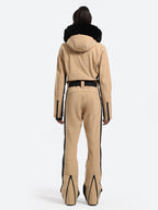 Women's Faux-Fur Slim Ski Suits - Gsou Snow