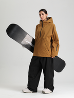 Women's Baggy Snowboard Jacket Minimalist Insulated Snow Anorak - Gsou Snow