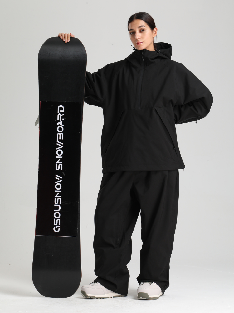 Women's Baggy Snowboard Jacket Minimalist Insulated Snow Anorak - Gsou Snow