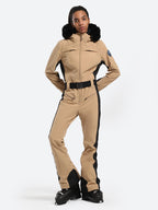 Women's Faux-Fur Slim Ski Suits - Gsou Snow