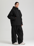 Women's Baggy Snowboard Jacket Minimalist Insulated Snow Anorak - Gsou Snow