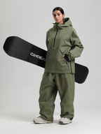 Women's Baggy Snowboard Jacket Minimalist Insulated Snow Anorak - Gsou Snow