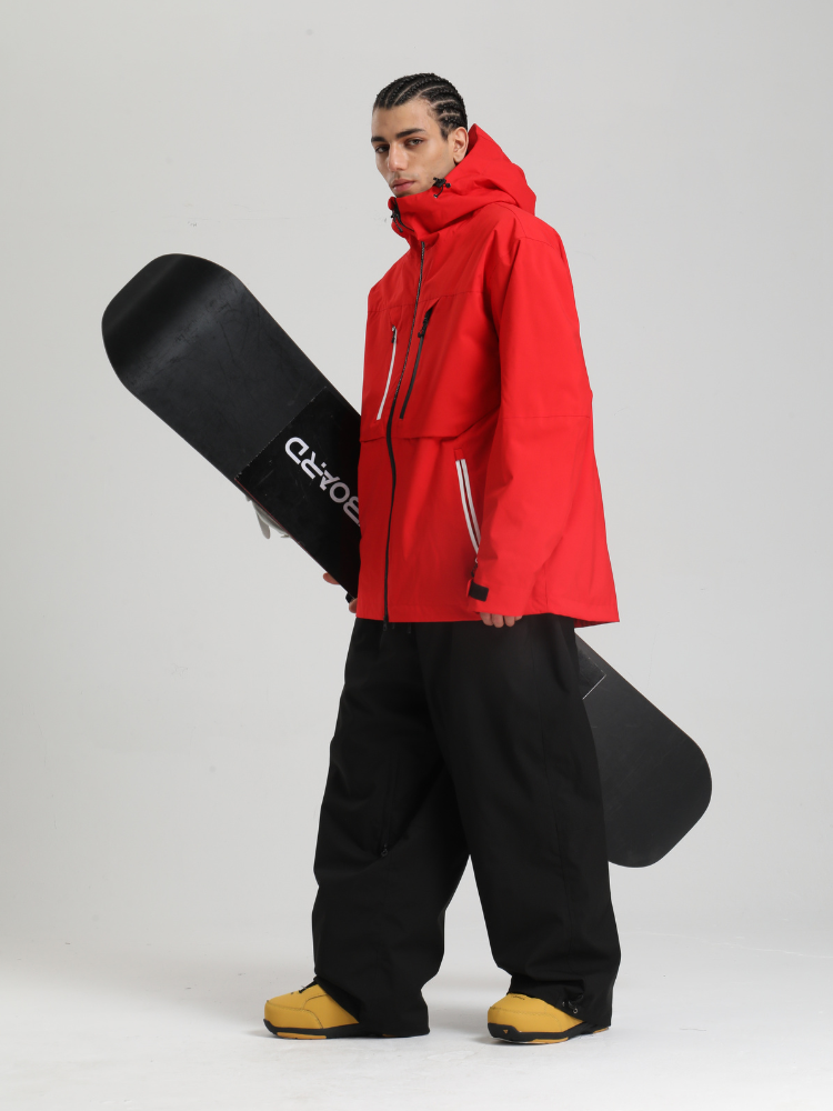 Men's Cargo Snowboard Jacket StormGuard Insulated Baggy Snow Jacket - Gsou Snow
