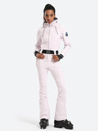 Womens One Piece Snowsuit Belted Flare Slim Ski Suits - Gsou Snow