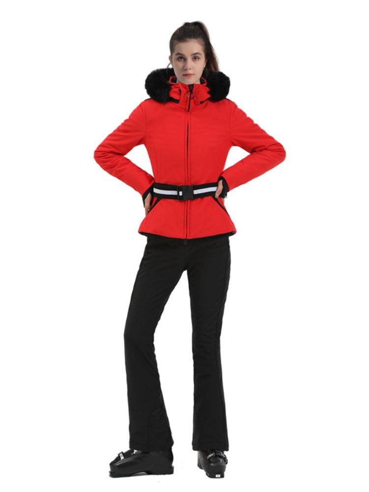 Women's Slim Ski Jacket Insulated Down Snow Jacket - Gsou Snow