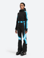Women's Black Stylish Athleticism Ski Suit One-Piece Snowboard Suit - Gsou Snow