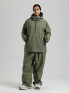 Women's Baggy Snowboard Jacket Minimalist Insulated Snow Anorak - Gsou Snow
