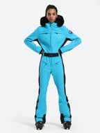 Women's Faux-Fur Slim Ski Jumpsuit One Piece Ski Suit - Gsou Snow