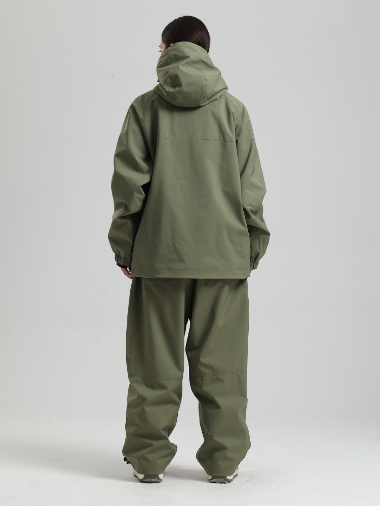 Women's Baggy Snowboard Jacket Minimalist Insulated Snow Anorak - Gsou Snow
