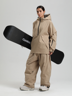 Women's Baggy Snowboard Jacket Minimalist Insulated Snow Anorak - Gsou Snow