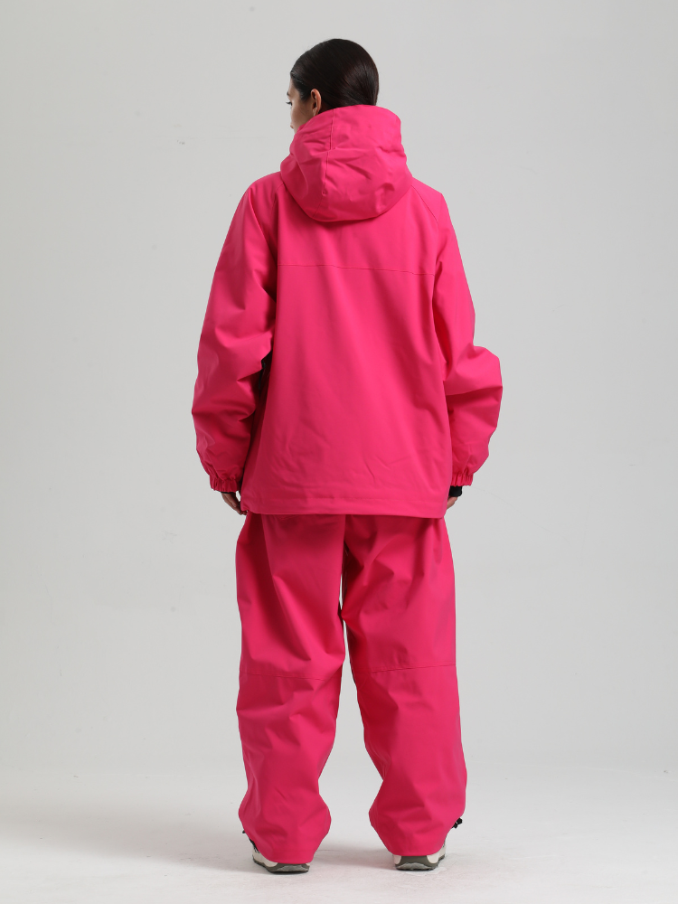 Women's Baggy Snowboard Jacket Minimalist Insulated Snow Anorak - Gsou Snow