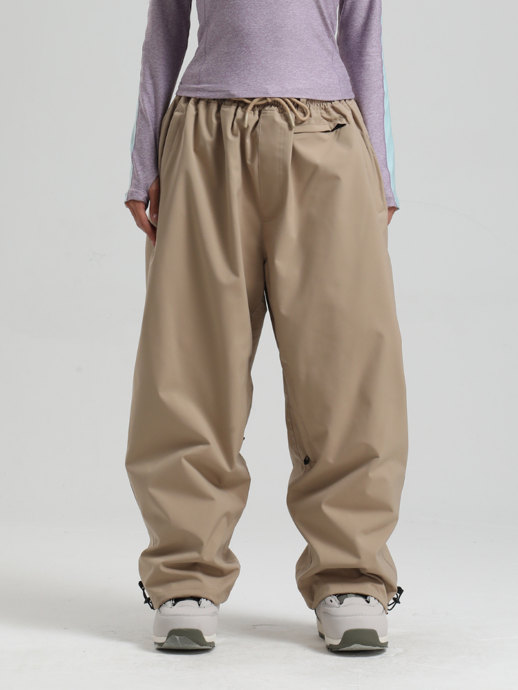Women's Waterproof Snow Pants Sleek Baggy Snowboard Pants  – Gsou Snow