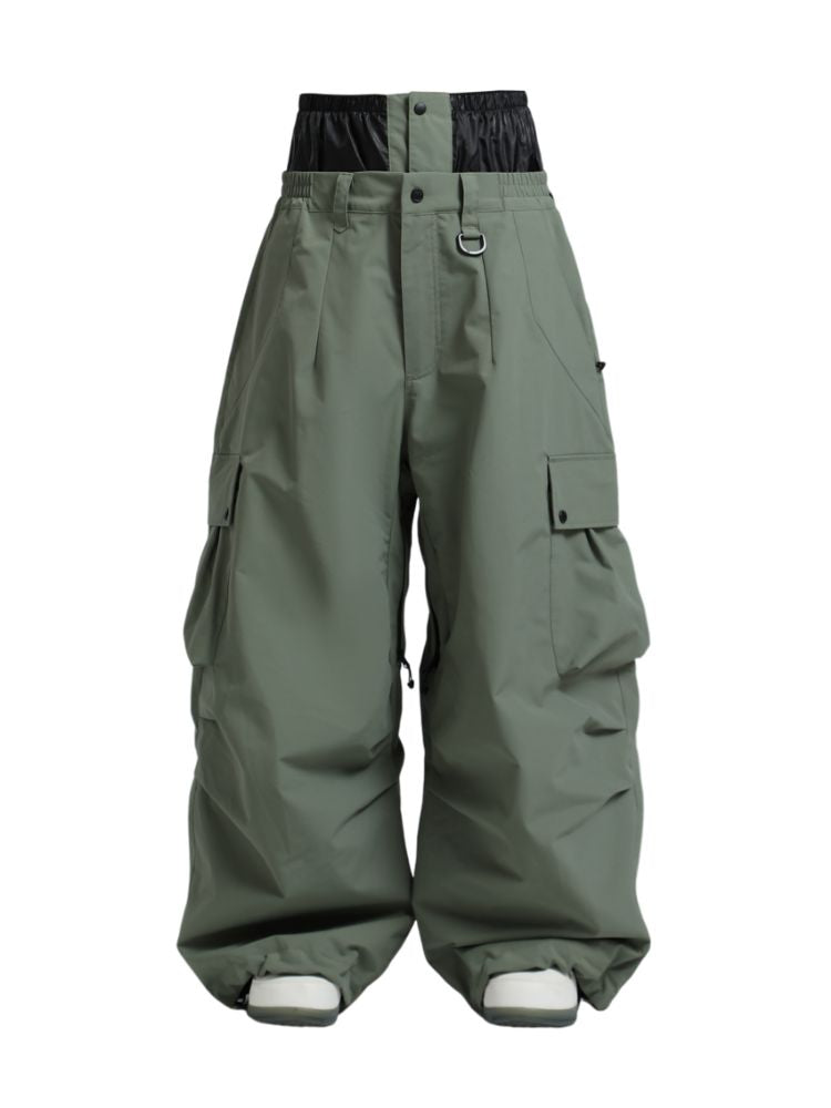 Women's Snow Pants Baggy Cargo Snowboard Pants - Gsou Snow