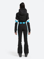 Women's Black Stylish Athleticism Ski Suit One-Piece Snowboard Suit - Gsou Snow
