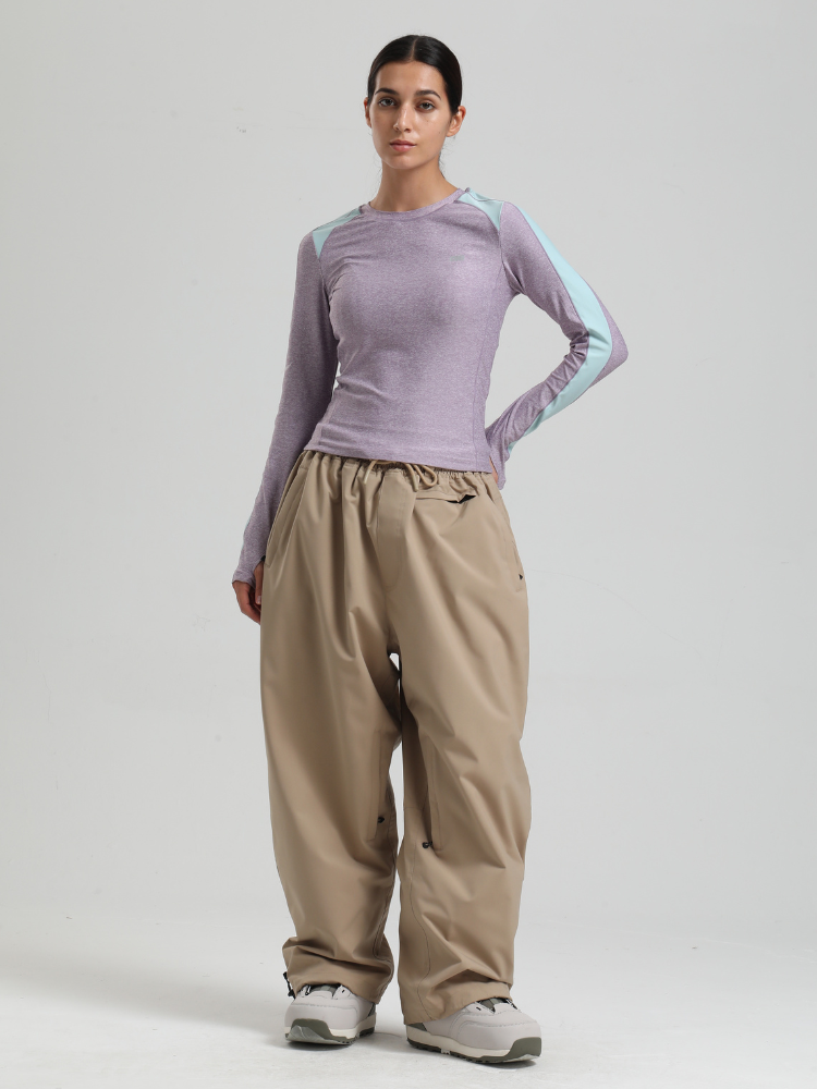 Women's Waterproof Snow Pants Sleek Baggy Snowboard Pants  – Gsou Snow