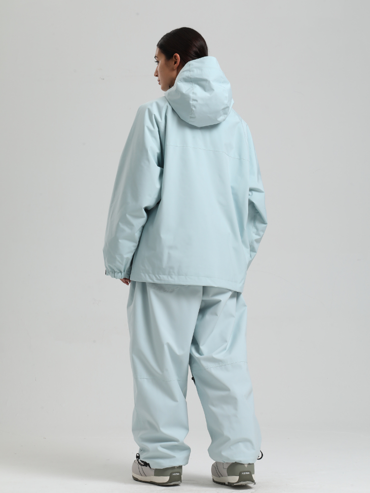 Women's Baggy Snowboard Jacket Minimalist Insulated Snow Anorak - Gsou Snow