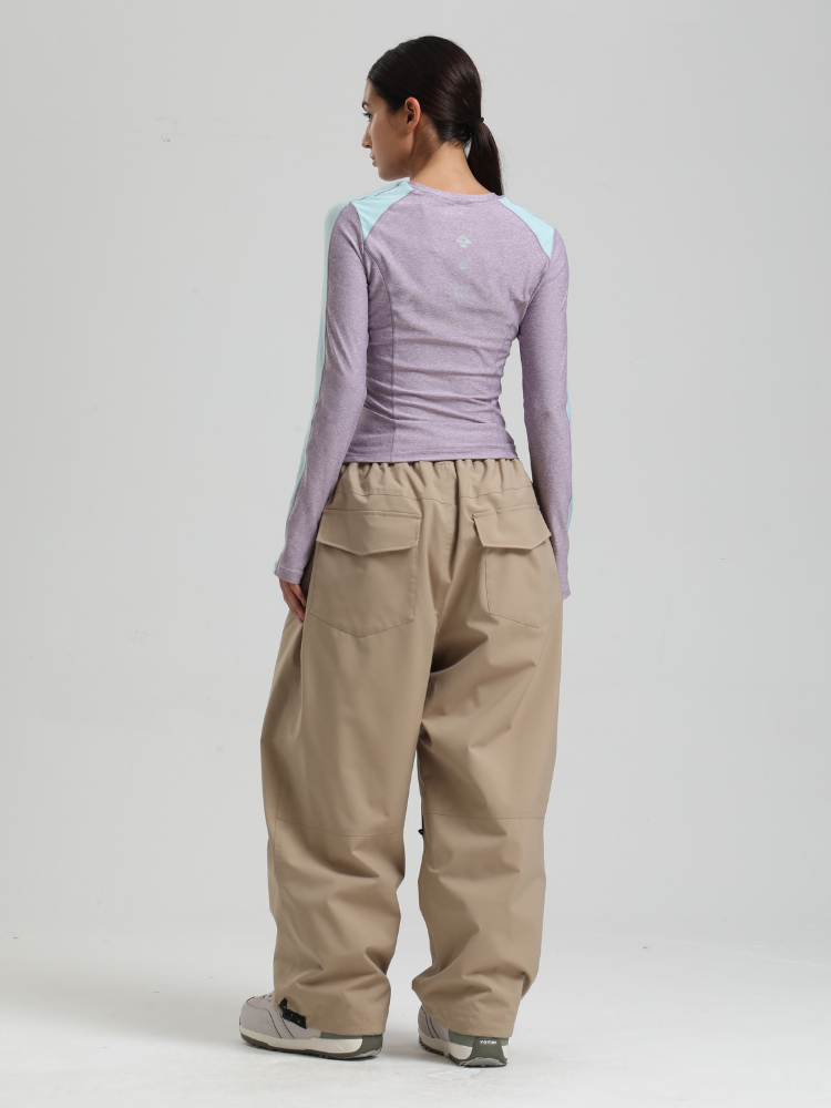 Women's Waterproof Snow Pants Sleek Baggy Snowboard Pants  – Gsou Snow