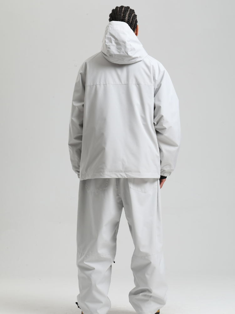 Men's  Baggy Snowboard Jacket Minimalist Insulated Snow Anorak - Gsou Snow