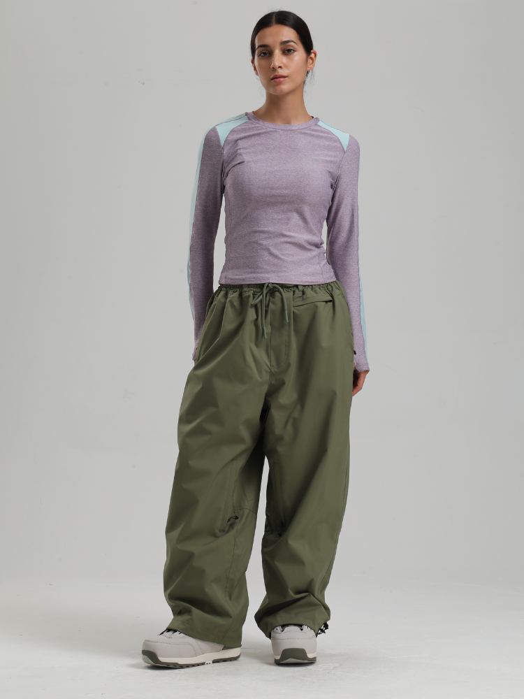 Women's Waterproof Snow Pants Sleek Baggy Snowboard Pants  – Gsou Snow