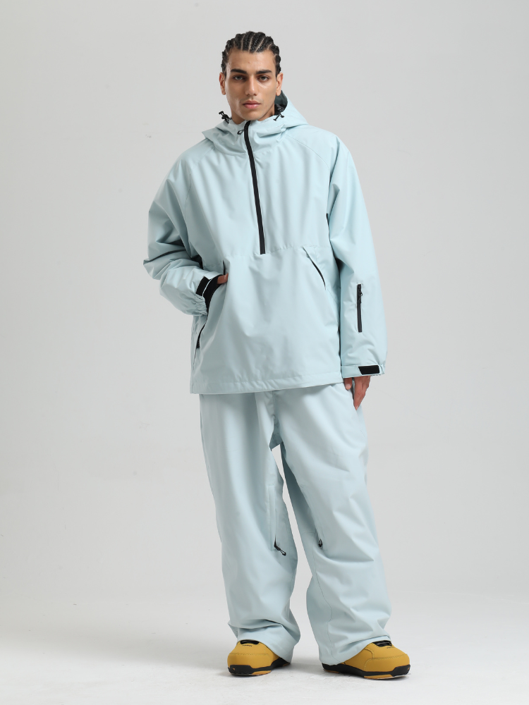 Men's  Baggy Snowboard Jacket Minimalist Insulated Snow Anorak - Gsou Snow
