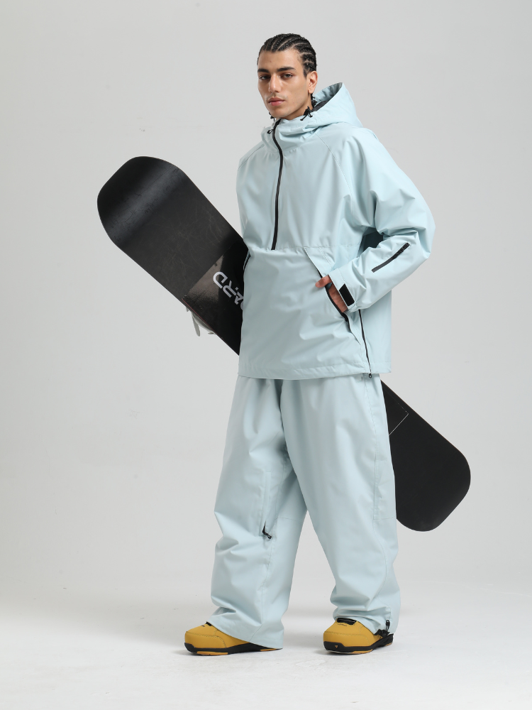 Men's  Baggy Snowboard Jacket Minimalist Insulated Snow Anorak - Gsou Snow