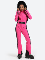 Women's Faux-Fur Slim Ski Jumpsuit One Piece Ski Suit - Gsou Snow