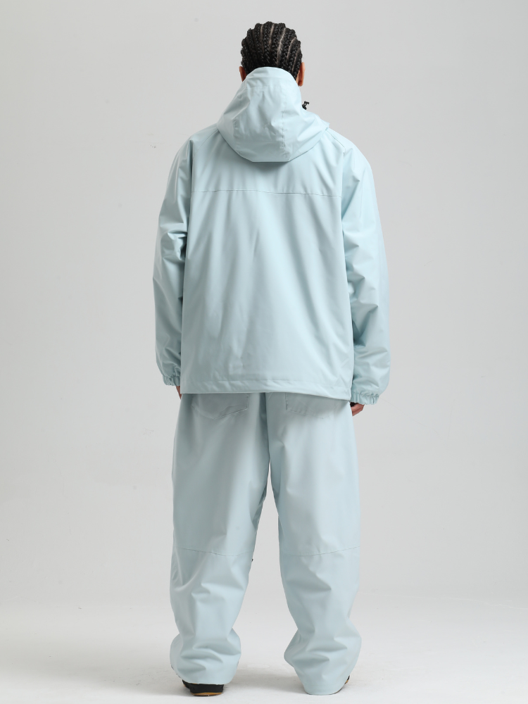 Men's  Baggy Snowboard Jacket Minimalist Insulated Snow Anorak - Gsou Snow