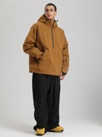 Men's  Baggy Snowboard Jacket Minimalist Insulated Snow Anorak - Gsou Snow