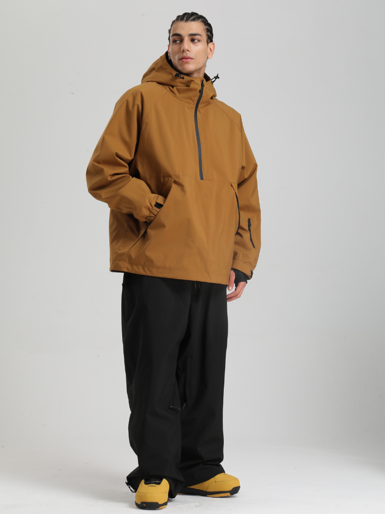 Men's  Baggy Snowboard Jacket Minimalist Insulated Snow Anorak - Gsou Snow