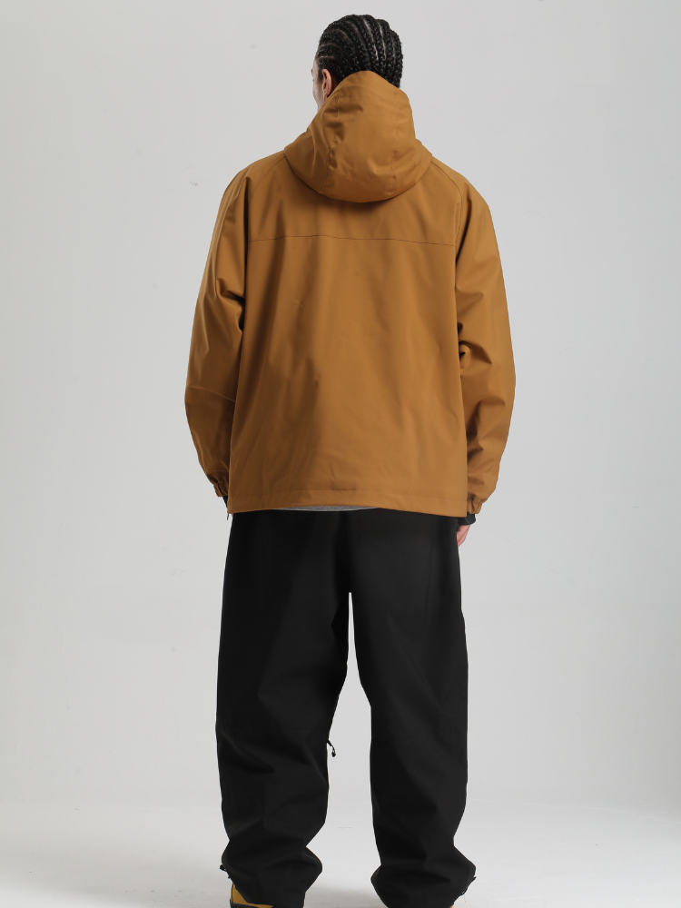 Men's  Baggy Snowboard Jacket Minimalist Insulated Snow Anorak - Gsou Snow