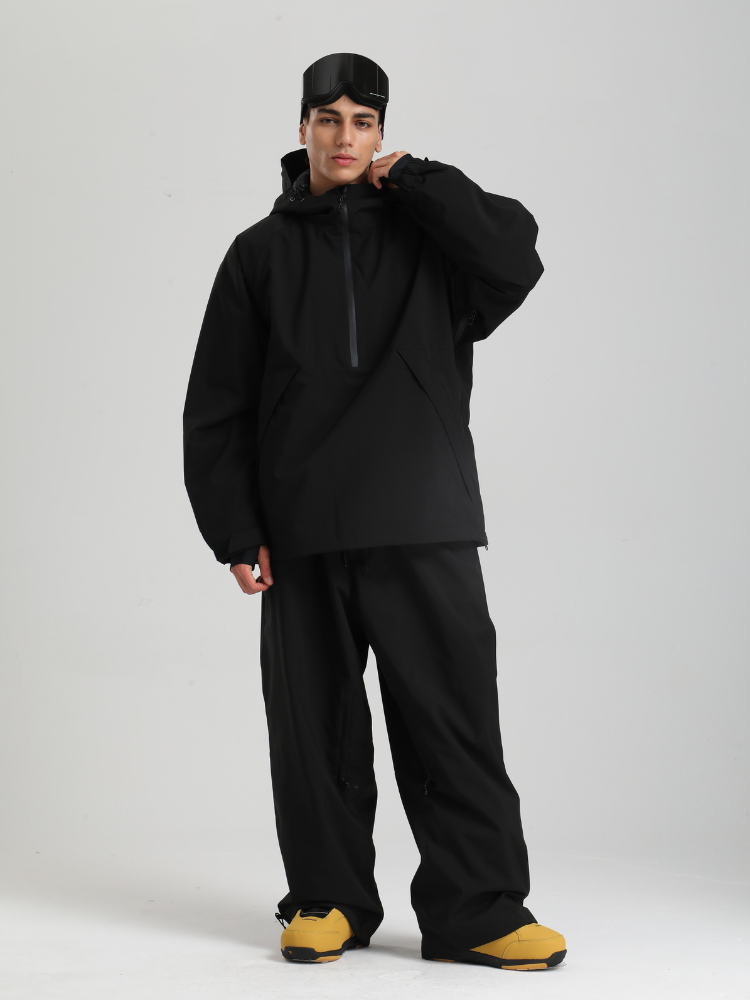 Men's  Baggy Snowboard Jacket Minimalist Insulated Snow Anorak - Gsou Snow