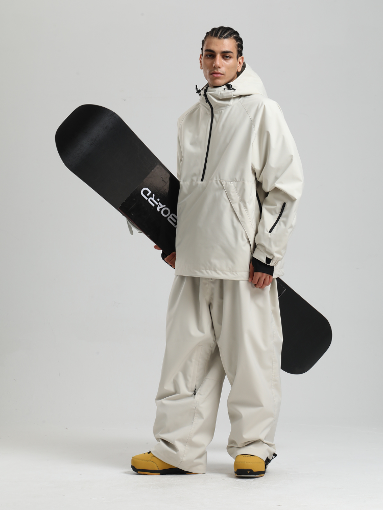 Men's  Baggy Snowboard Jacket Minimalist Insulated Snow Anorak - Gsou Snow