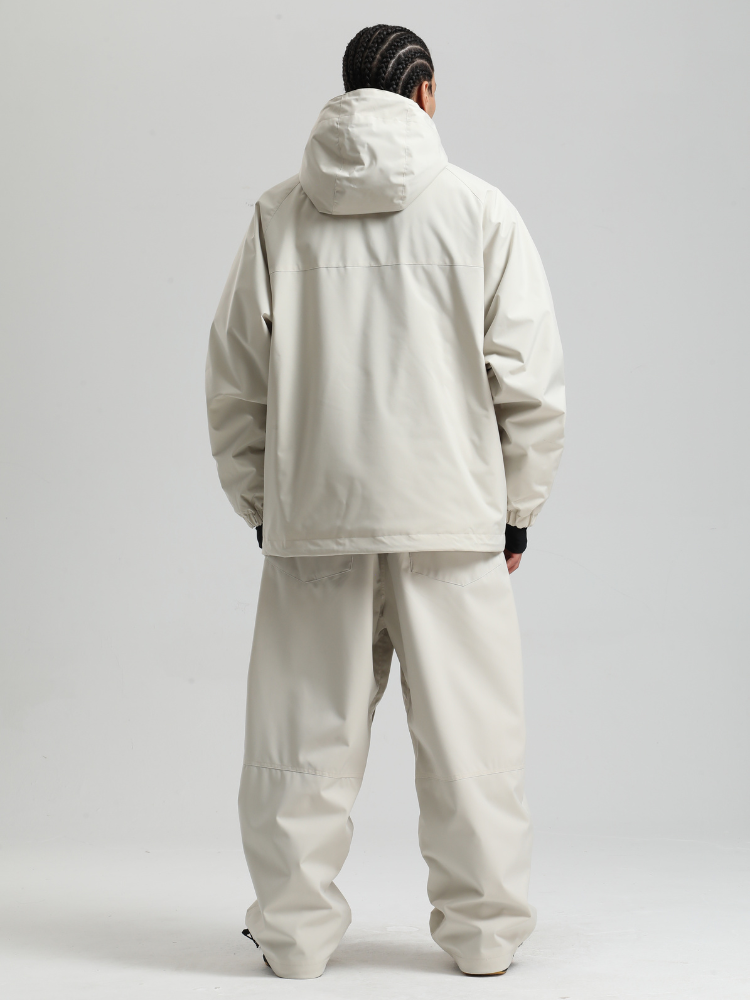 Men's  Baggy Snowboard Jacket Minimalist Insulated Snow Anorak - Gsou Snow