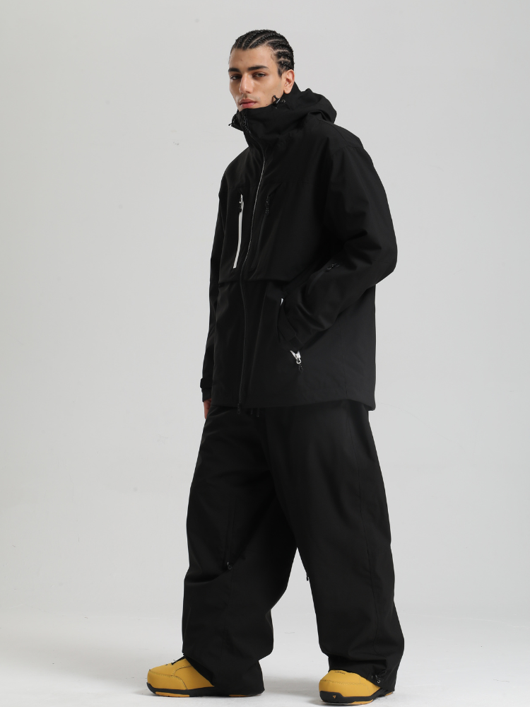 Men's Cargo Snowboard Jacket StormGuard Insulated Baggy Snow Jacket - Gsou Snow