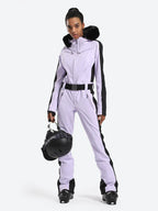 Women' One Piece Ski Suits Classic Faux-Fur Ski Jumpsuit - Gsou Snow