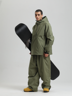 Men's  Baggy Snowboard Jacket Minimalist Insulated Snow Anorak - Gsou Snow