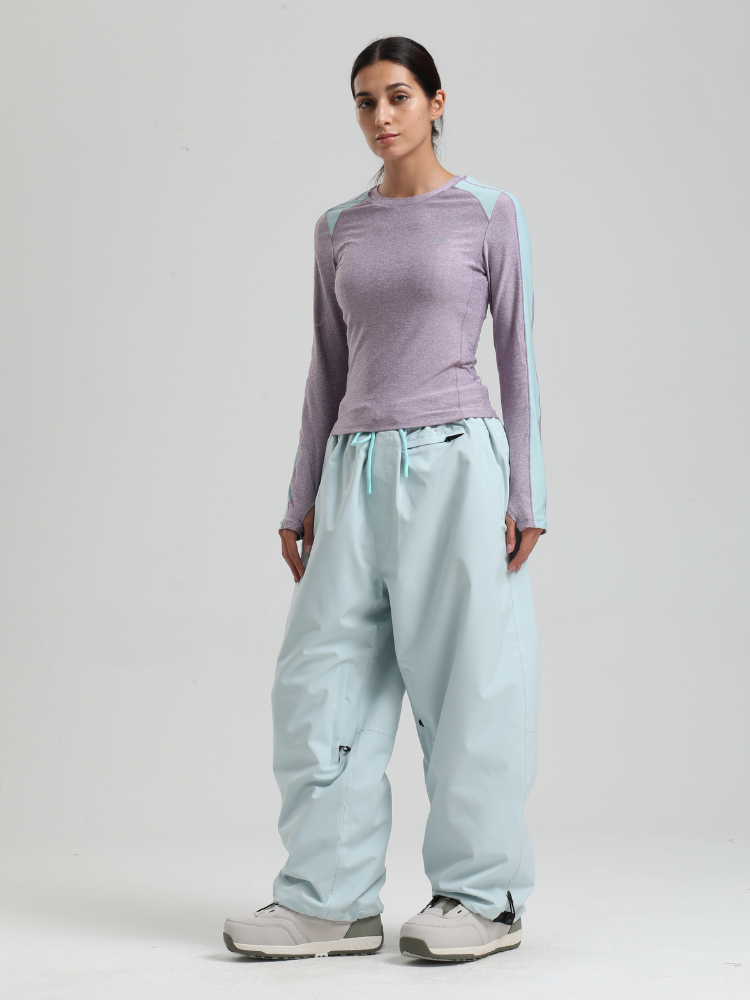Women's Waterproof Snow Pants Sleek Baggy Snowboard Pants  – Gsou Snow