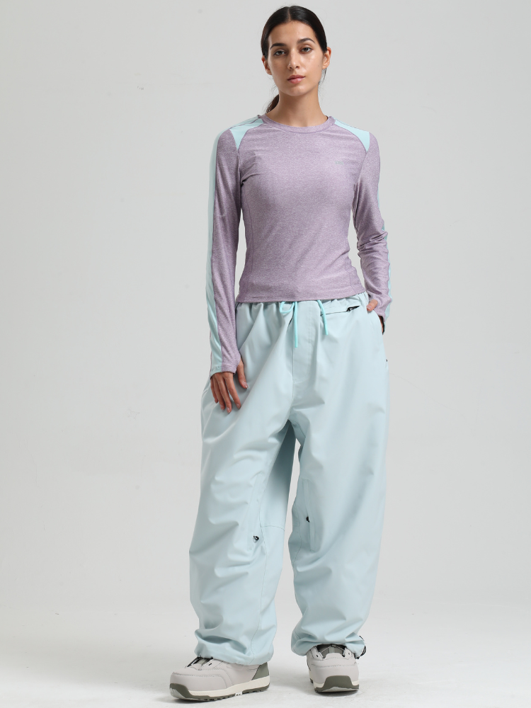 Women's Waterproof Snow Pants Sleek Baggy Snowboard Pants  – Gsou Snow
