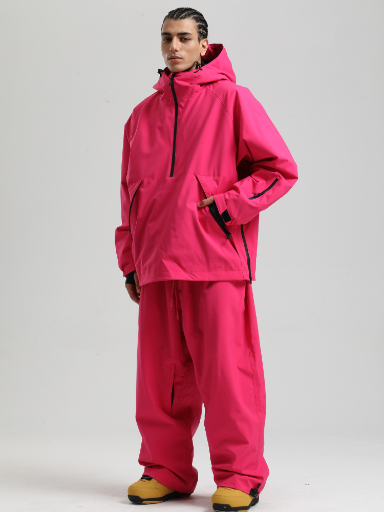 Men's  Baggy Snowboard Jacket Minimalist Insulated Snow Anorak - Gsou Snow