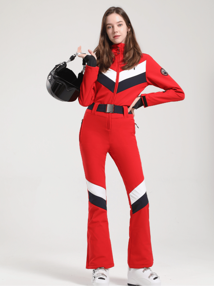 Women's Ski Jumpsuit Snowboard Jumpsuit Elegance Slim Ski Jumpsuit - Gsou Snow