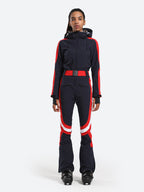 Women's Black Stylish Athleticism Ski Suit One-Piece Snowboard Suit - Gsou Snow