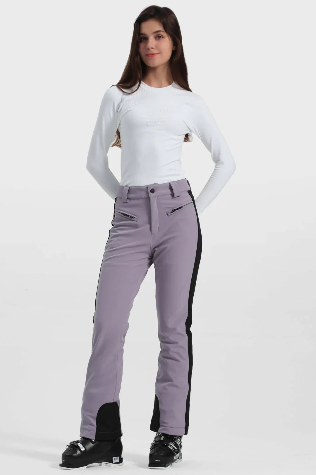 Women's Elegant High Waist Stretch Ski Pants - Gsou Snow