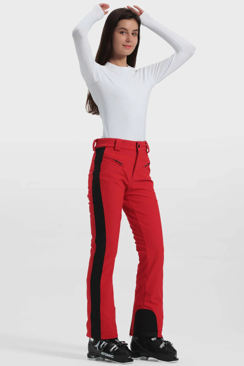Women's Elegant High Waist Stretch Ski Pants - Gsou Snow