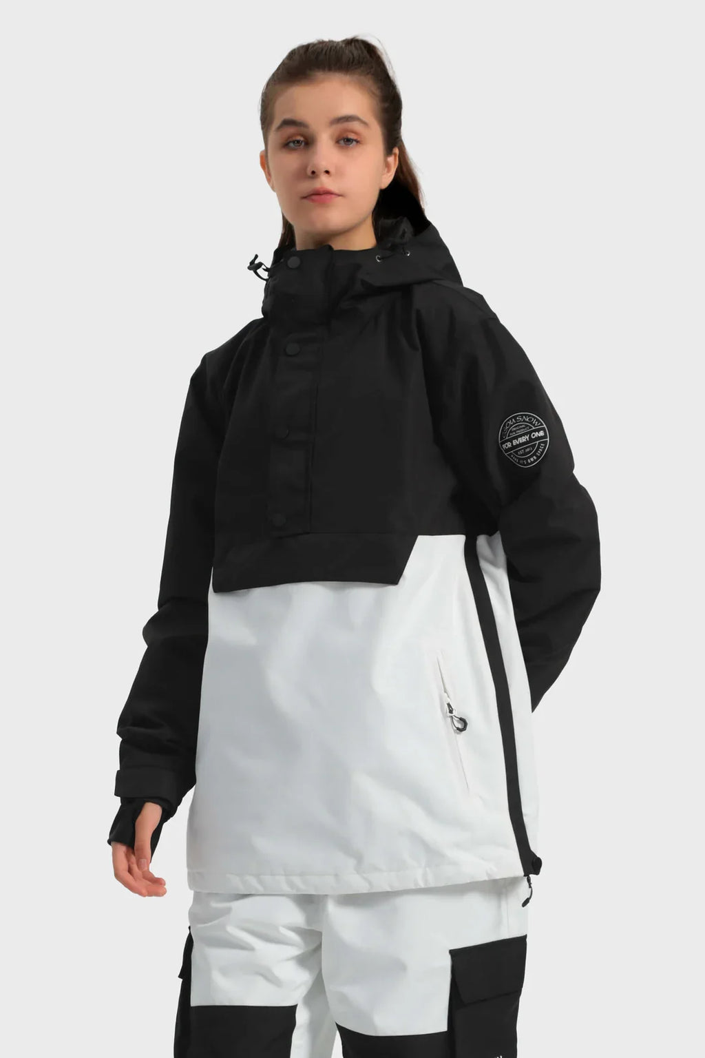 Women's Baggy Snowboard Jacket Blizzard Pullover Snow Jacket - Gsou Snow